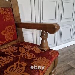 Banc de pub double en bois massif rétro vintage