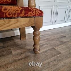 Banc de pub double en bois massif rétro vintage