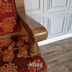 Banc de pub double en bois massif rétro vintage