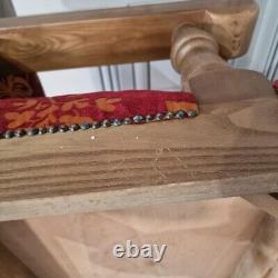 Banc de pub double en bois massif rétro vintage