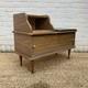 Banc Si&egrave;ge T&eacute;l&eacute;phone Vintage R&eacute;tro Ann&eacute;es 1970 Effet Bois Stratifi&eacute;