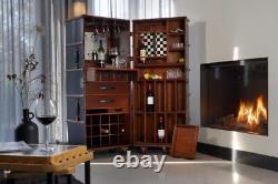 Bar de cabine Authentic Models, noir I Barre pliante vintage Reisebar