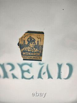 Bleu Canard Vintage Boîte à Pain en Émail Rétro Rangement de Cuisine Monarch