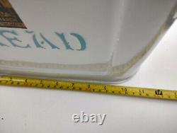 Bleu Canard Vintage Boîte à Pain en Émail Rétro Rangement de Cuisine Monarch