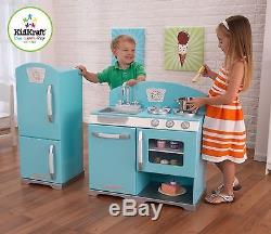 Bleu Rétro Cuisine & Réfrigérateur Jeu De Simulation Jeux Enfants Kidkraft Vintage Cooking
