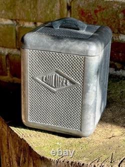 Bocal en aluminium vintage brutaliste français Moulux Chicoree, pas un moulin à café