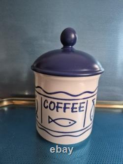 Bocaux de rangement Hornsea Oceana des années 1970/1980 pour thé, café et sucre