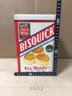 Boîte Bisquick Vintage Antique Rétro Cuisine Collection, Rouille et Usure