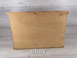 Boîte à pain en bois vintage rétro MCM grande cuisine de ferme en bois