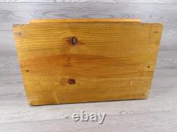 Boîte à pain en bois vintage rétro MCM grande cuisine de ferme en bois