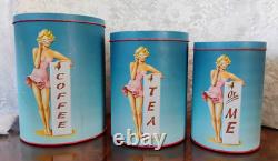 Boîtes de conserve vintage pour café, thé ou moi pour la cuisine