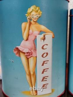 Boîtes de conserve vintage pour café, thé ou moi pour la cuisine