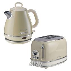 Bouilloire Ariete Vintage 1L et grille-pain 2 tranches crème set