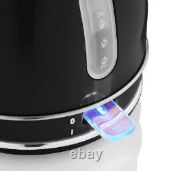 Bouilloire Rétro Swan et Grille-Pain 2 Tranches Ensemble de Cuisine Vintage de Deux en Noir