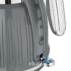 Bouilloire à cadran de température rétro SWAN & ensemble cuisine vintage grille-pain 4 tranches gris