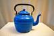 Bouilloire &agrave; Th&eacute; Vintage En &eacute;mail Bleu, Th&eacute;i&egrave;re En M&eacute;tal Avec Couvercle Et Bec Verseur, D&eacute;coration De Cuisine R&eacute;tro