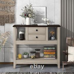Buffet Avec 2 Tiroirs Armoire De Rangement Armoire Cuisine Buffet Salon