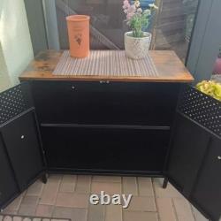 Buffet Industriel Armoire Cabinet Rangement Rustique Portes Style Vintage Rétro