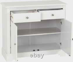 Buffet Stratford 2 portes 2 tiroirs blanc style shabby chic