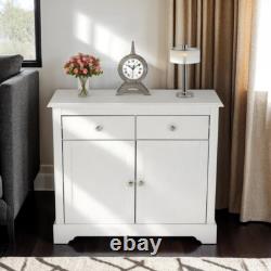 Buffet Stratford 2 portes 2 tiroirs blanc style shabby chic