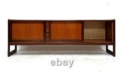 Buffet TV rétro en teck vintage, unité multimédia du milieu du siècle 1960 ELLIOTS de NEWBURY