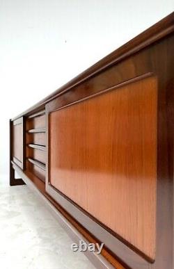 Buffet TV rétro en teck vintage, unité multimédia du milieu du siècle 1960 ELLIOTS de NEWBURY