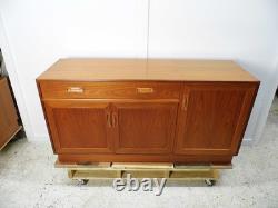 Buffet Vintage G Plan en Teck, Meuble à Boissons, Support TV Fresco Années 1970 Mid-Century