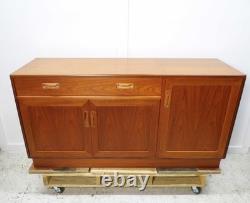 Buffet Vintage G Plan en Teck, Meuble à Boissons, Support TV Fresco Années 1970 Mid-Century