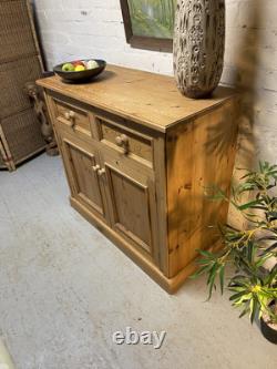 Buffet de Cuisine Vintage en Pin, Meuble en Bois Massif, Tiroirs de Garde-Manger, Table de Rangement pour Couverts