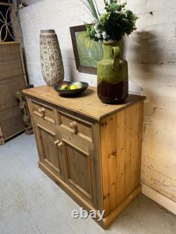 Buffet de Cuisine Vintage en Pin, Meuble en Bois Massif, Tiroirs de Garde-Manger, Table de Rangement pour Couverts