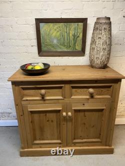 Buffet de Cuisine Vintage en Pin, Meuble en Bois Massif, Tiroirs de Garde-Manger, Table de Rangement pour Couverts