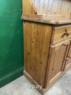 Buffet de cuisine en pin massif vintage de style ferme