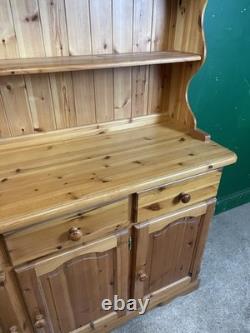 Buffet de cuisine en pin massif vintage de style ferme