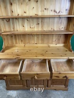 Buffet de cuisine en pin massif vintage de style ferme