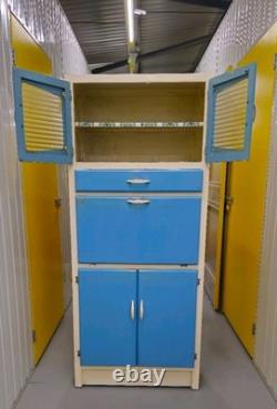 Buffet de cuisine vintage des années 1950 en bleu unité de garde-manger