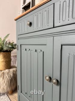 Buffet de cuisine vintage néerlandais peint en gris foncé