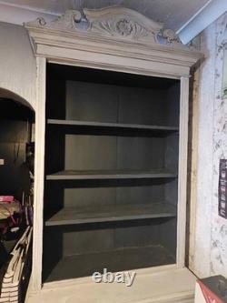 Buffet décoratif en bois vintage français, armoire de cuisine haute, unité d'affichage 230