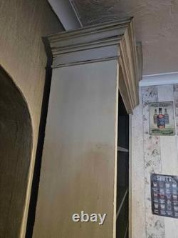 Buffet décoratif en bois vintage français, armoire de cuisine haute, unité d'affichage 230