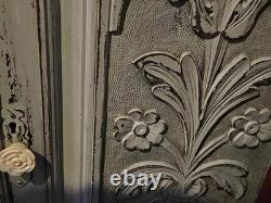 Buffet décoratif en bois vintage français, armoire de cuisine haute, unité d'affichage 230