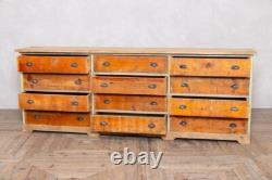 Buffet en bois vintage à tiroirs multiples pour cuisine