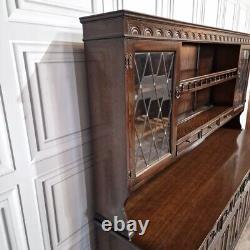 Buffet en chêne gallois vintage antique grand en bois