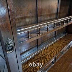 Buffet en chêne gallois vintage antique grand en bois