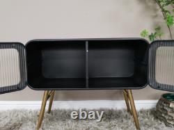 Buffet en métal industriel rustique avec tiroirs - Unité de rangement vintage