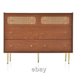 Buffet en rotin avec armoire de cuisine, garde-manger et tiroir refermable