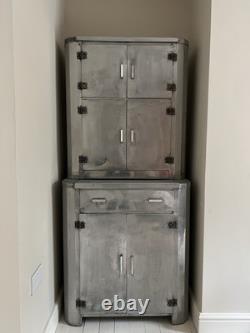 Buffet garde-manger vintage en aluminium des années 1950