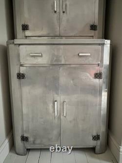 Buffet garde-manger vintage en aluminium des années 1950