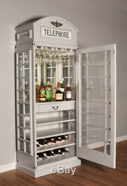 Cabinet Bt Drinks Iconic Téléphone-bar Style Gris Pierre