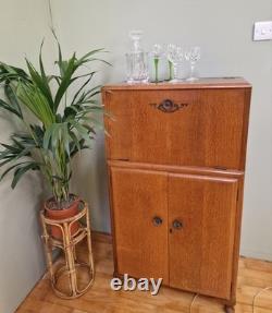 Cabinet à bar extensible en teck vintage rétro TURNIDGE de LONDRES