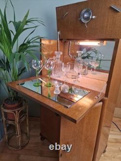 Cabinet à bar extensible en teck vintage rétro TURNIDGE de LONDRES