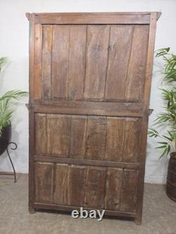Cabinet à boissons de cuisine en bois laqué indien vintage récupéré, autoportant